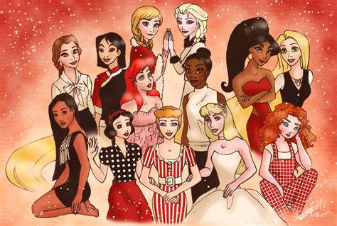 Disney Princess Lineup 2014 By Tsubaki11 On Deviantart