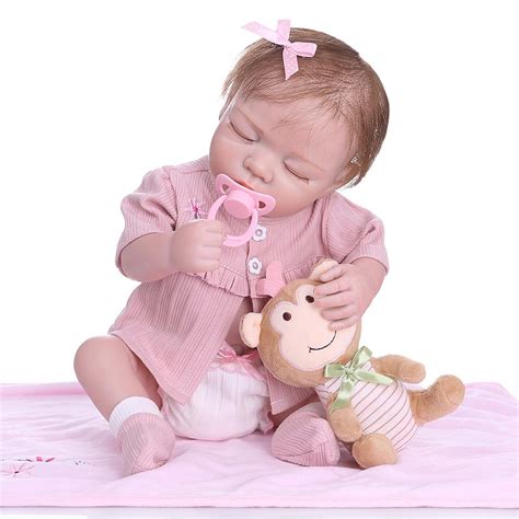 Buy Pinky Reborn 18 Inch Full Body Silicone Reborn Baby Dolls Sleeping