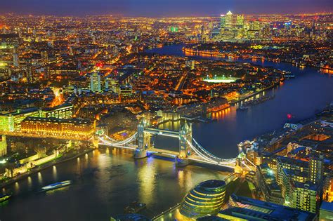 Fonds Decran Royaume Uni Rivières Ponts Angleterre Londres Nuit Par Le