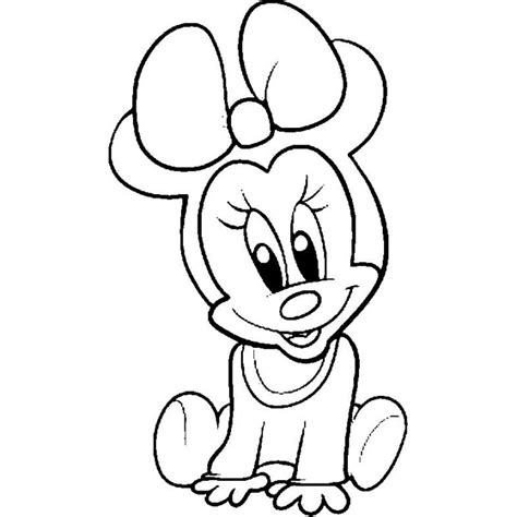 Baby minnie mouse coloring pages to download and print for free