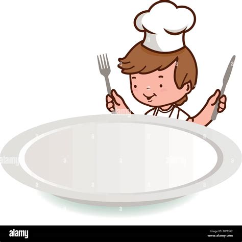 Child Empty Plate Dinner Stock Vector Images Alamy