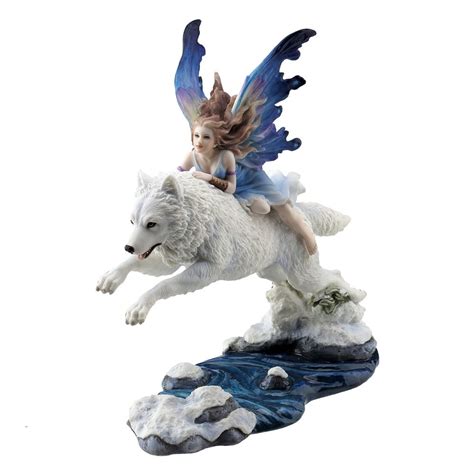Free Spirit Fairy And Wolf Figurine Nemesis Now The Mystical T