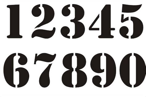 9 Number Stencils Free Sample Example Format Download Free