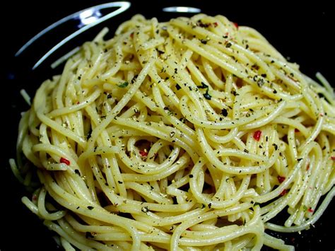 Spaghetti mit Knoblauch Öl