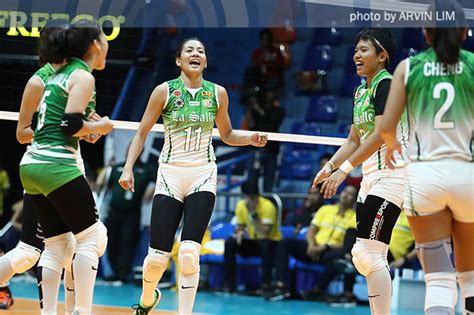 Uaap Volleyball La Salle Bounces Back Overpowers Feu Abs Cbn News
