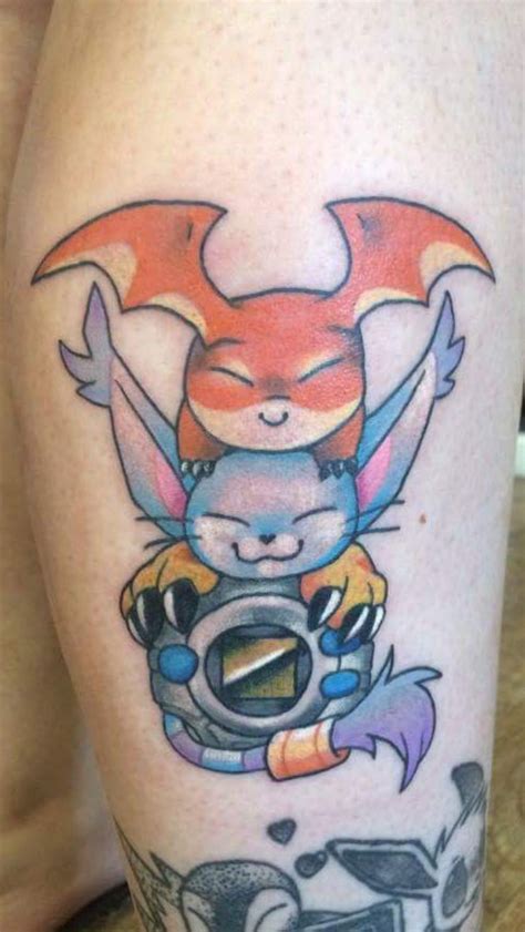 Patamon And Gatomon Digimon Tattoo Digimon Tattoo Pokemon Tattoo