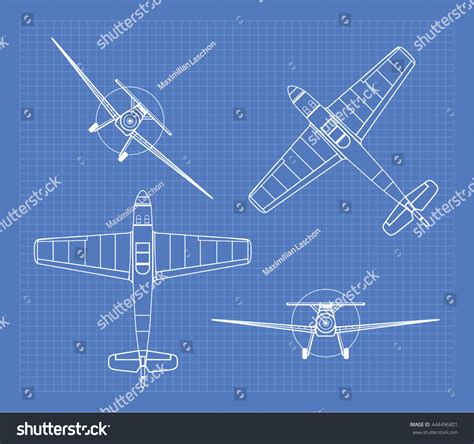 Plane Blueprint Drawings Images Stock Photos Vectors Shutterstock