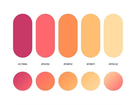 Color Palette Yellow Pink Color Schemes Colour Pallette Orange Color
