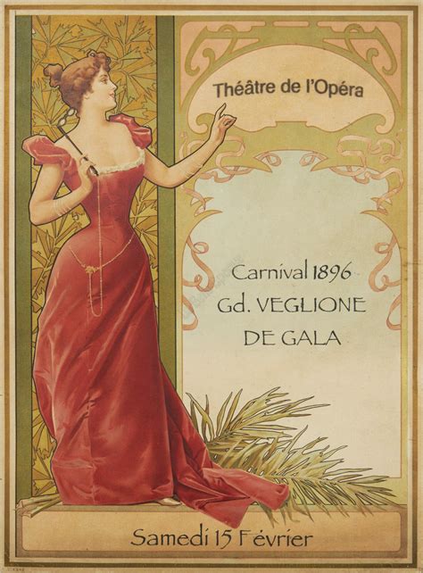 French Vintage Theatre De Lopera Poster For Carnival 1896 Vintage Posters By La Belle Epoque