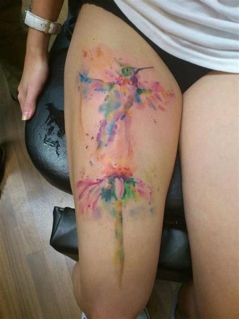 Watercolor Thigh Tattoos Designs Ideas And Meaning Tattoos For You