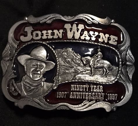 John Wayne Belt Buckle ~ 1997 ~ 90th Anniversary Limi Gem