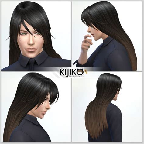 Sims 4 Hairs Kijiko Sims Long Straight Hairstyle For Him