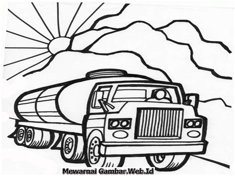 Gambar Mewarnai Gambar Sketsa Transportasi Mobil Kabar Truk Molen 1