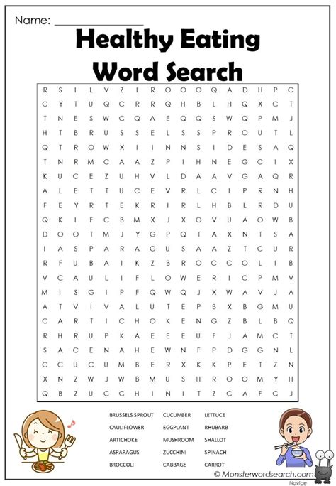 Nice Healthy Eating Word Search Free Word Search Puzzles Kids Word