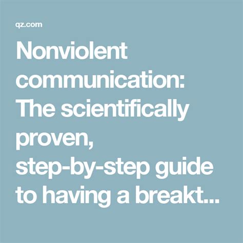 Nonviolent communication: The scientifically proven, step ...