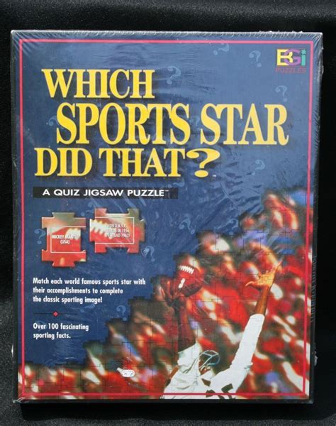 Our sports jigsaw puzzles are fun to give to puzzlers who love sports too. Which Sports Star Did That Quiz Jigsaw Puzzle New Sealed ...
