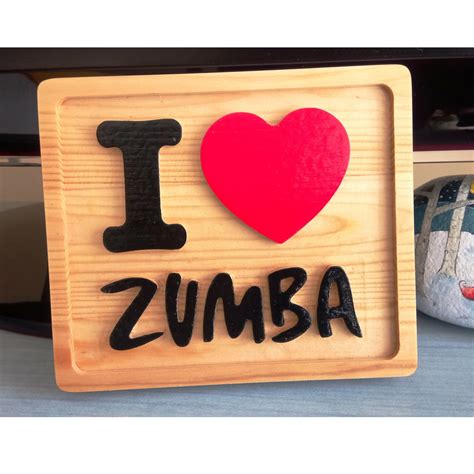 I Love Zumba Wooden T Idea Sign Statue Ornament For All Etsy