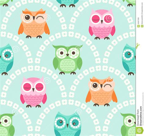 Set Of Cartoon Owls On White Background Vector Illustrations Royalty