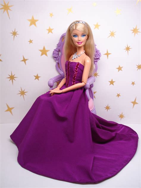 purple gown | Barbie bride, Barbie dress, Doll dress