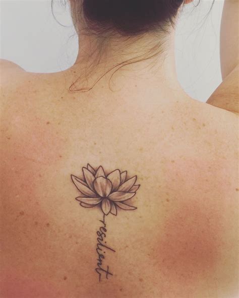 my new lotus with resilient script tattoo mini tattoos cute tattoos flower tattoos small