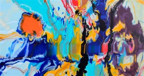 Colourful Abstract Art Painting Quantum Rainbow Swarez
