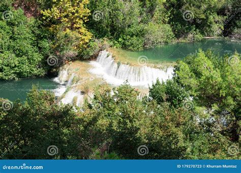 View Of The Waterfalls And Cascades Of Skradinski Buk On The Krka River