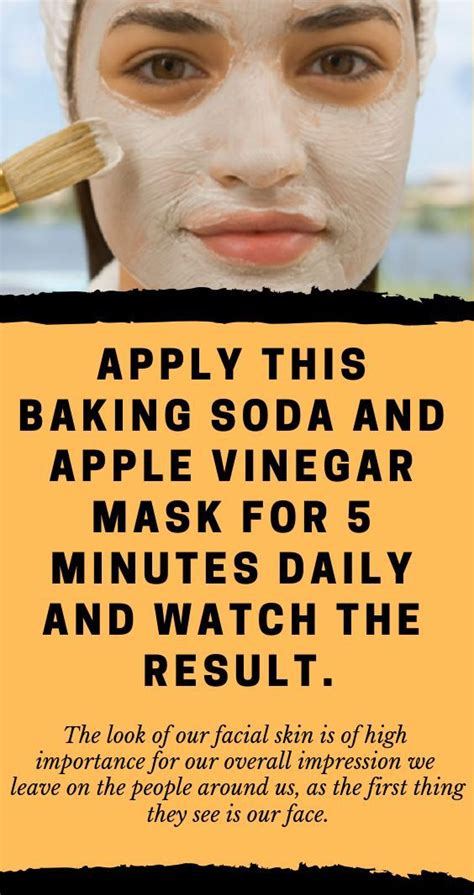Apply This Baking Soda And Apple Vinegar Mask For 5 Minutes Daily