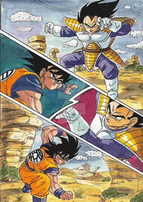 Goku Vs Vegeta Manga Google Search Dragon Ball Z Dragon Ball Artwork Dragon Ball Super