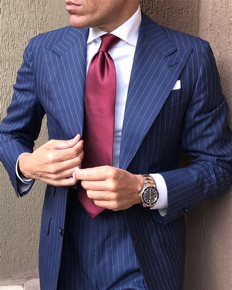 Pin On Blue Bold Pinstripe Suit