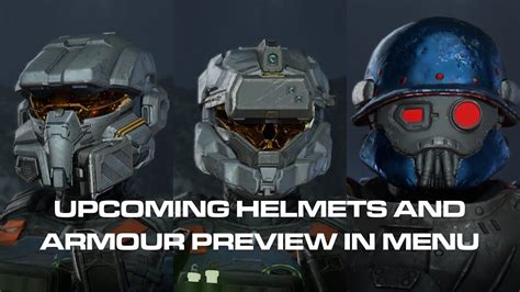 Upcoming Helmets And Armour Preview In Menu Halo Infinite Youtube