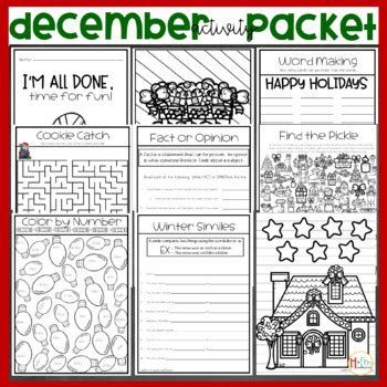 Christmas Activity Packet by CoffeeCrayonsChaos | TpT
