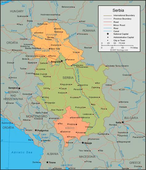 Serbia Mapa Mapa