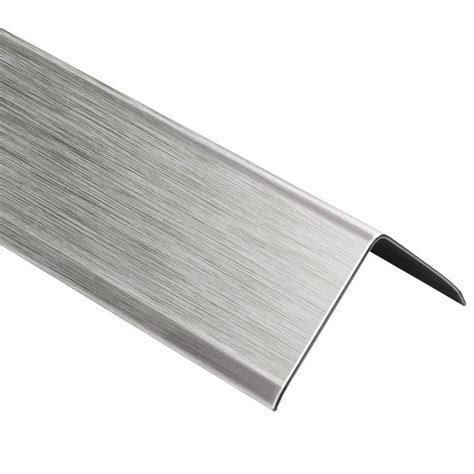 Schluter Eck K Brushed Stainless Steel 2 In X 8 Ft 2 12 In Metal