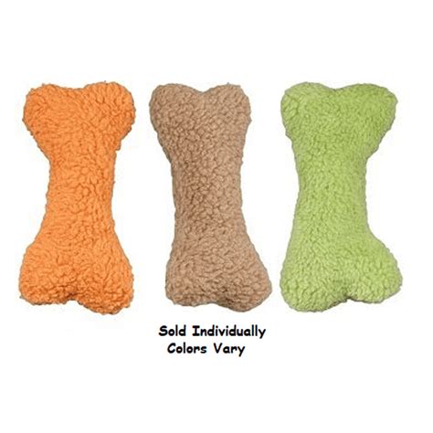 Fleece Dog Bone Toy Plush 9 Vermont Soft Textured Squeakers Assorted