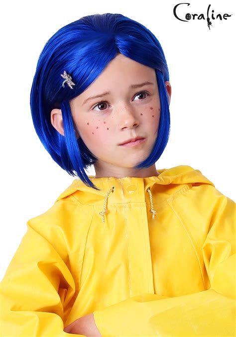 Coraline Blue Costume Wig For Girls Coraline Accessories