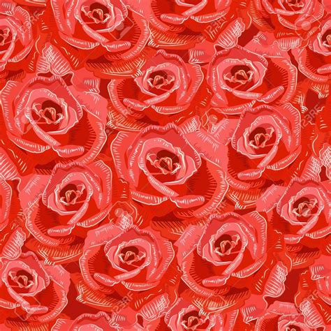 Texture Seamless Of Roses Stock Vector Texture Nature