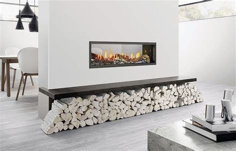 Flueless gas fires for fireplaces. Heat & Glo Mezzo 1300 Double Sided | Fireplace Corner