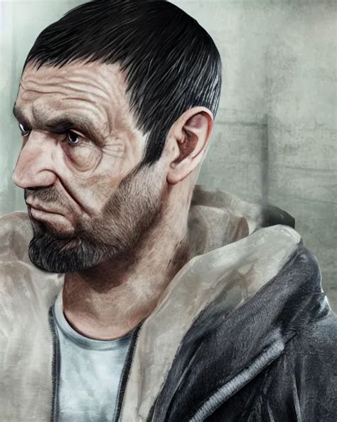 Portrait Photo Still Of Real Life Niko Bellic From Gta Stable