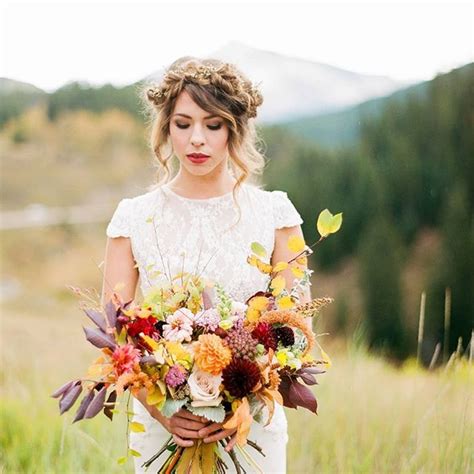 Your mums bouquet stock images are ready. Wedding bouquet with yellow, gold, red and orange tones ...