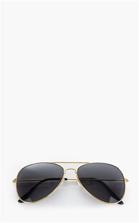 Military Surplus Pilot Sunglasses Gold Cultizm
