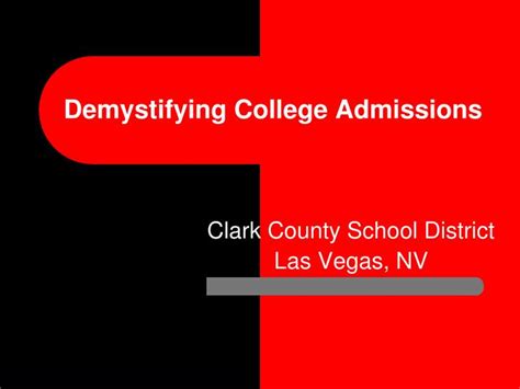Ppt Demystifying College Admissions Powerpoint Presentation Free
