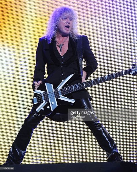 Rick Savage Of Def Leppard Performs On The Opening Night Of Their Us Rick Savage Def