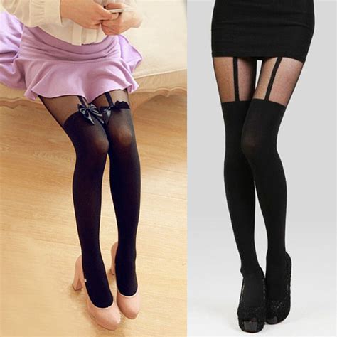 A garter is an article of clothing comprising a narrow band of fabric fastened about the leg to keep up stockings. Women Attractive Sexy Stretchy Stockings Black Leggings ...