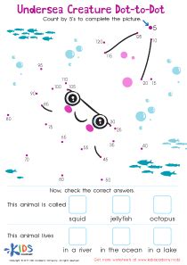 Connect the dots on these puzzles to make fun pictures of flowers, dolphins, fish, and more. Undersea Creature Dot To Dot - Free Worksheet #kids # ...