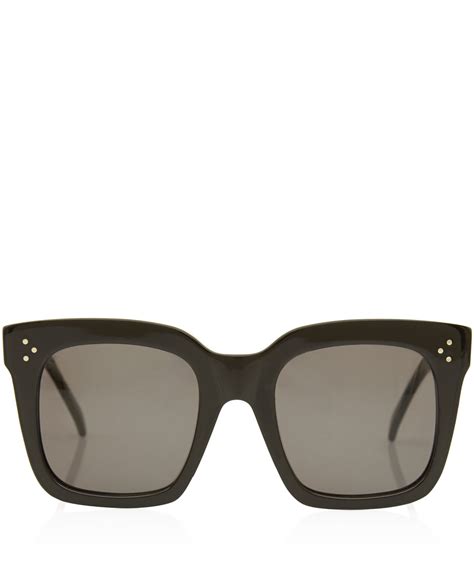 Céline Black Tilda Oversized Sunglasses In Black Lyst