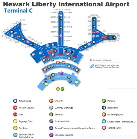 Newark Airport Concourse Map Campus Map