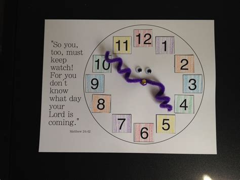 Lesson 12 Preschool Craft Jesus Second Coming No One Knows The Hour