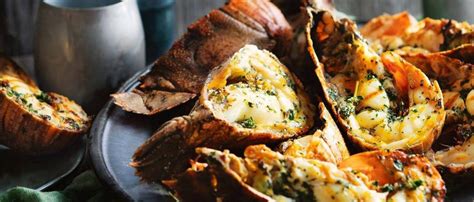 A mix of the charming, modern, and tried and true. Moreton Bay bugs with herb and garlic butter - Seafood ...