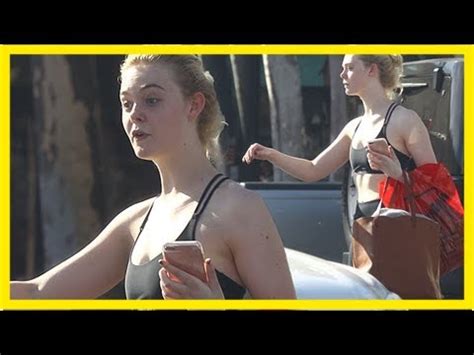 Makeup Free Elle Fanning Bares Her Toned Abs In Sports Bra YouTube
