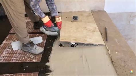 How To Install Tile Floor Easily Installing Tile Floor Youtube